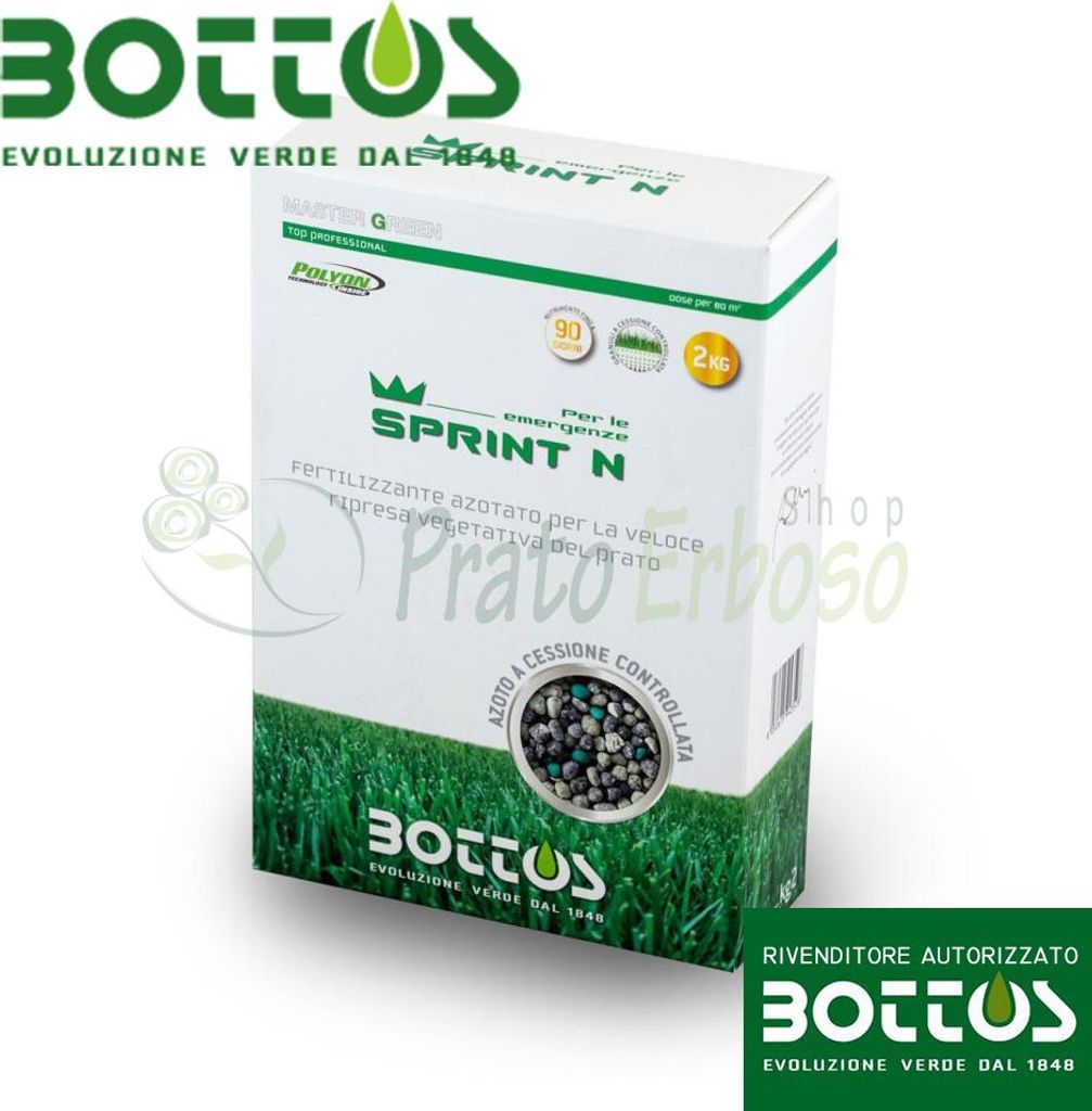 Bottos Sprint N 27-0-14 - Fertilizzante per prato da 2 Kg Immagine del prodotto 