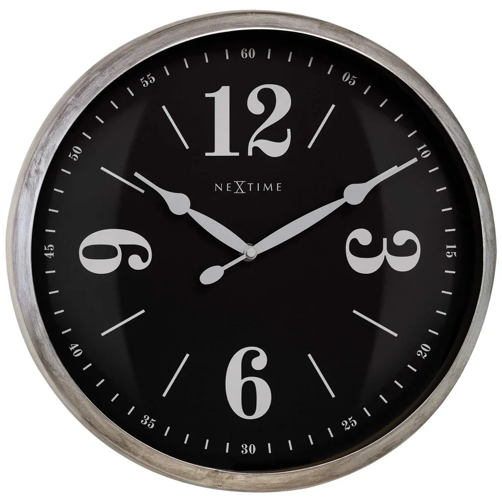 NeXtime 3290ZI Horloge Murale Classic 39cm Argent - Pendule de Bureau