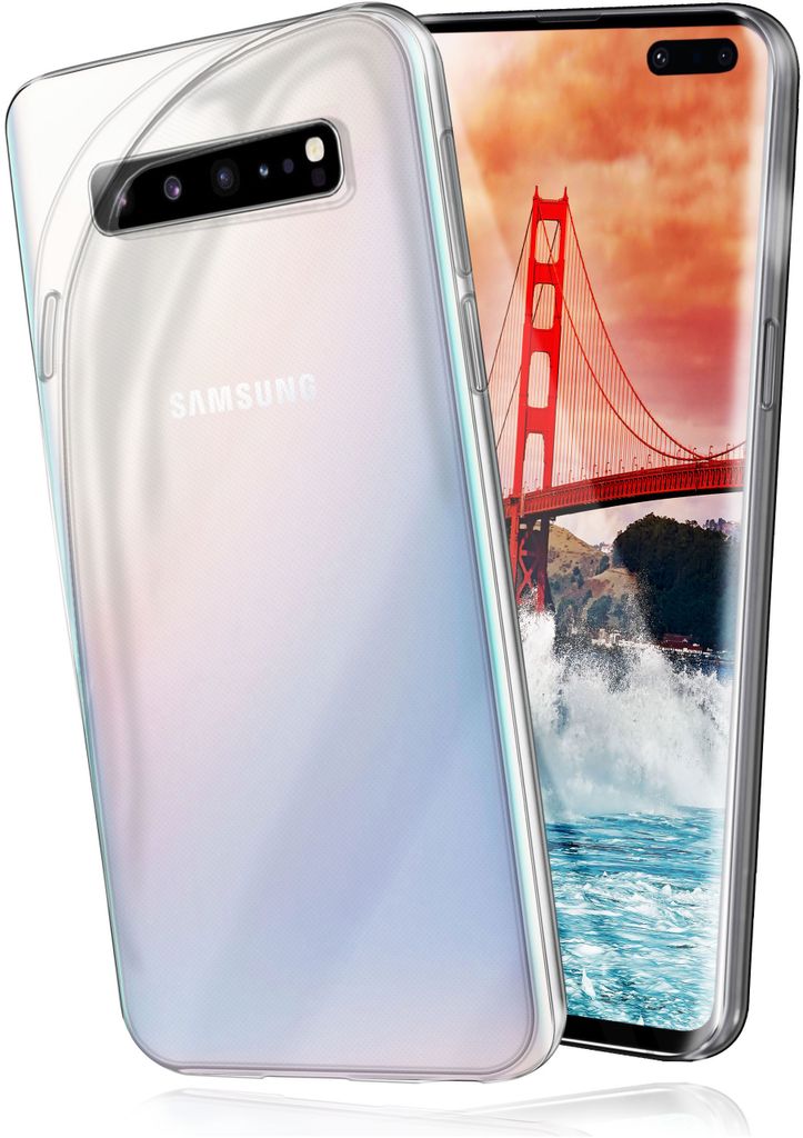 moex Aero Case kompatibel mit Samsung Galaxy S10 5G - Hülle aus Silikon transparent dünn, Klar