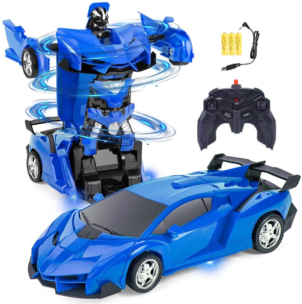 2 In 1 Verwandelbar Roboter Auto Fahrzeug Spielzeug für Kinder 