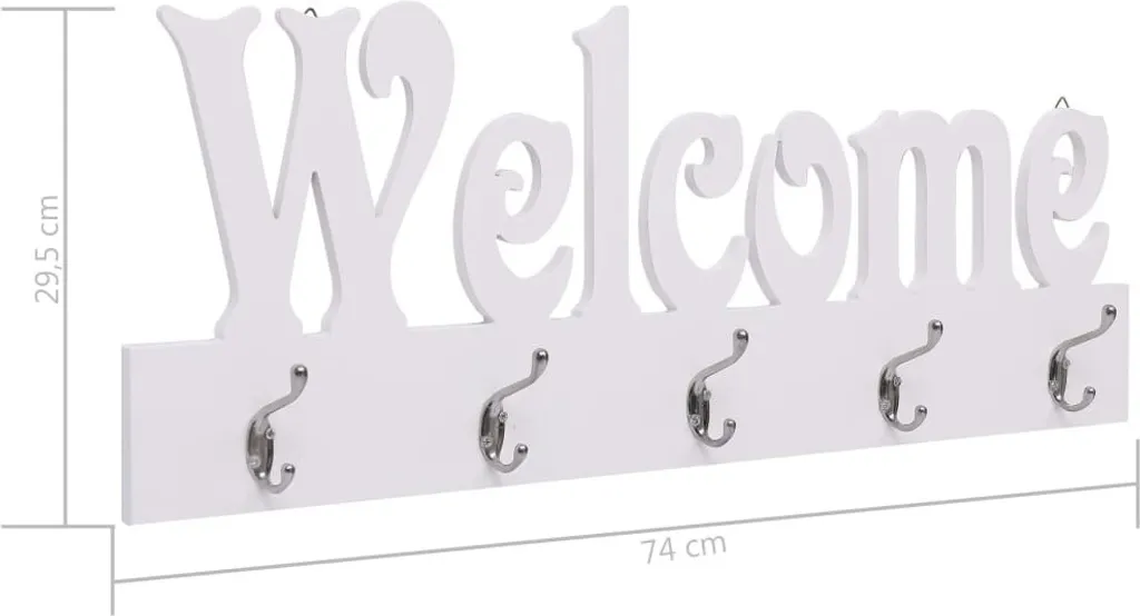 Rangement mural entrée blanc WELCOME pour optimiser vos petits espaces