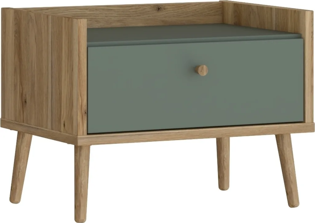 Chevet Large Whenua 60 cm en Chêne Mauvella et Finition Sauge Mat