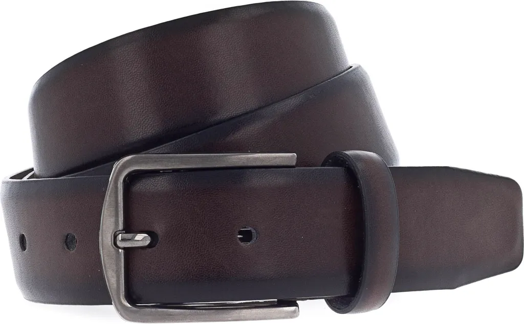 Vanzetti Pelle cintura Classics 35mm Cambered Belt W80 Dark Brown marrone