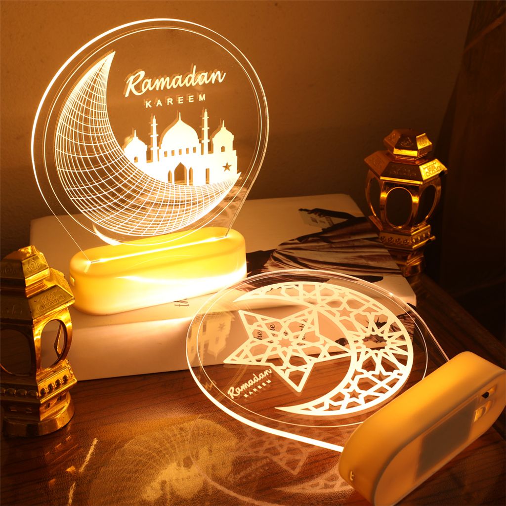 LED Ramadan 3D Nachtlicht Batteriebetrieben