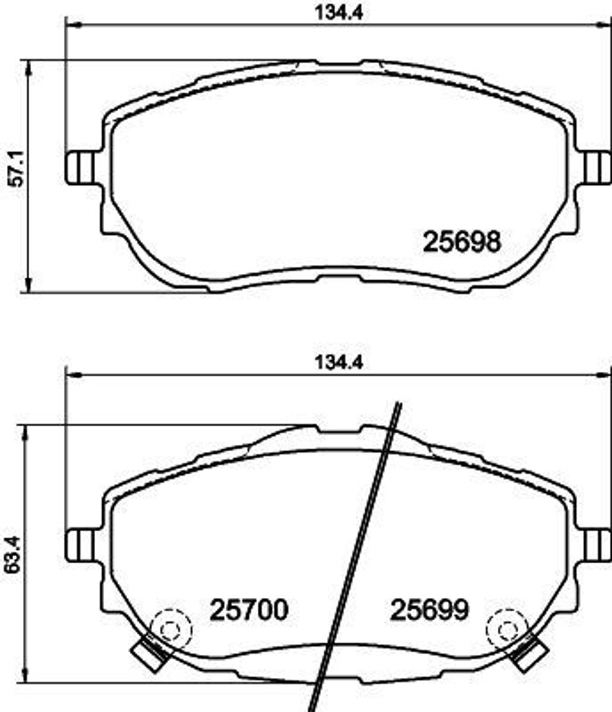 HELLA 8DB 355 020-281 - OE 0446502390 Bremsbeläge für Auris (E18), Corolla (E18)