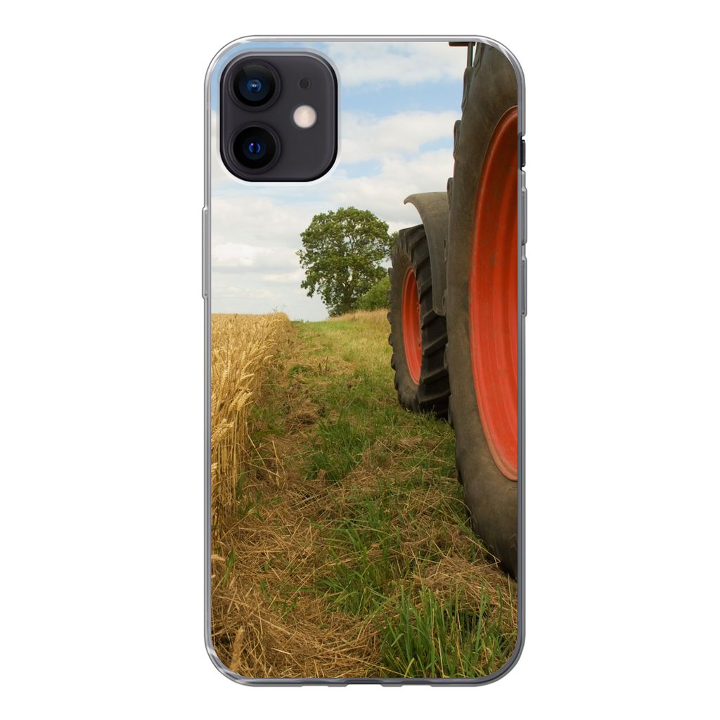 MuchoWow Handyhülle Schutzhülle Hülle für iPhone 12 mini Traktor - Räder - Weizen Silikon Softcase Handy Hülle - Bild
