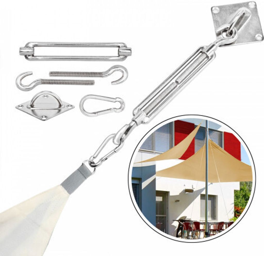 DETEX® Sonnensegel Befestigung 24-teilig Kit Sichtschutz Produktbild 9