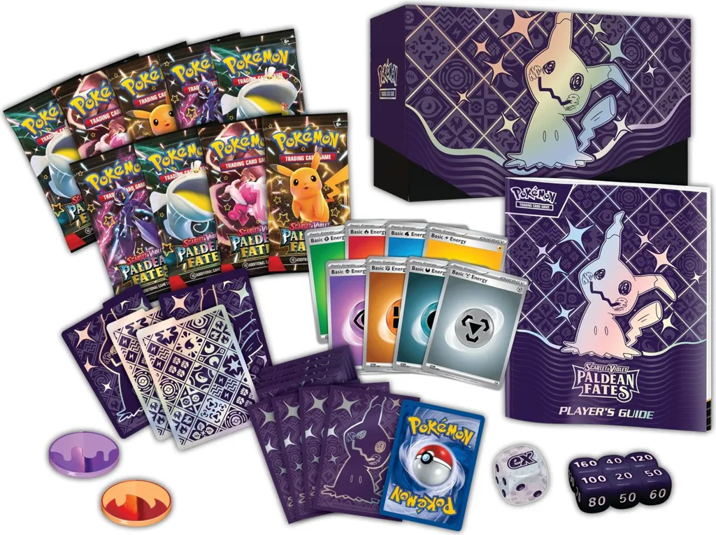 Pokémon Paldean Fates ETB - Coffret Pokémon Shiny avec Carte Promo Mimiqui