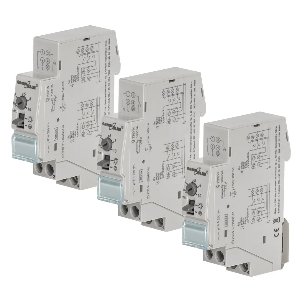 Solution anti-gaspillage : Minuterie escalier rail DIN 2300W pack de 3