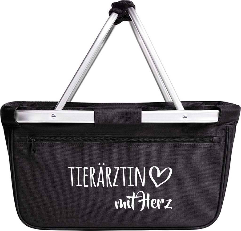 Huuraa Einkaufskorb Tierärztin mit Herz 20 Liter Black Produktbild 