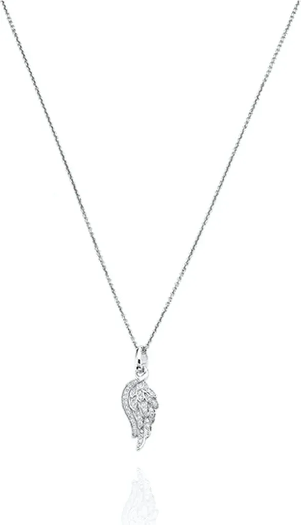 Collana Amen CLPW Argento 925 con Ala e Zirconi | Prezzo Speciale