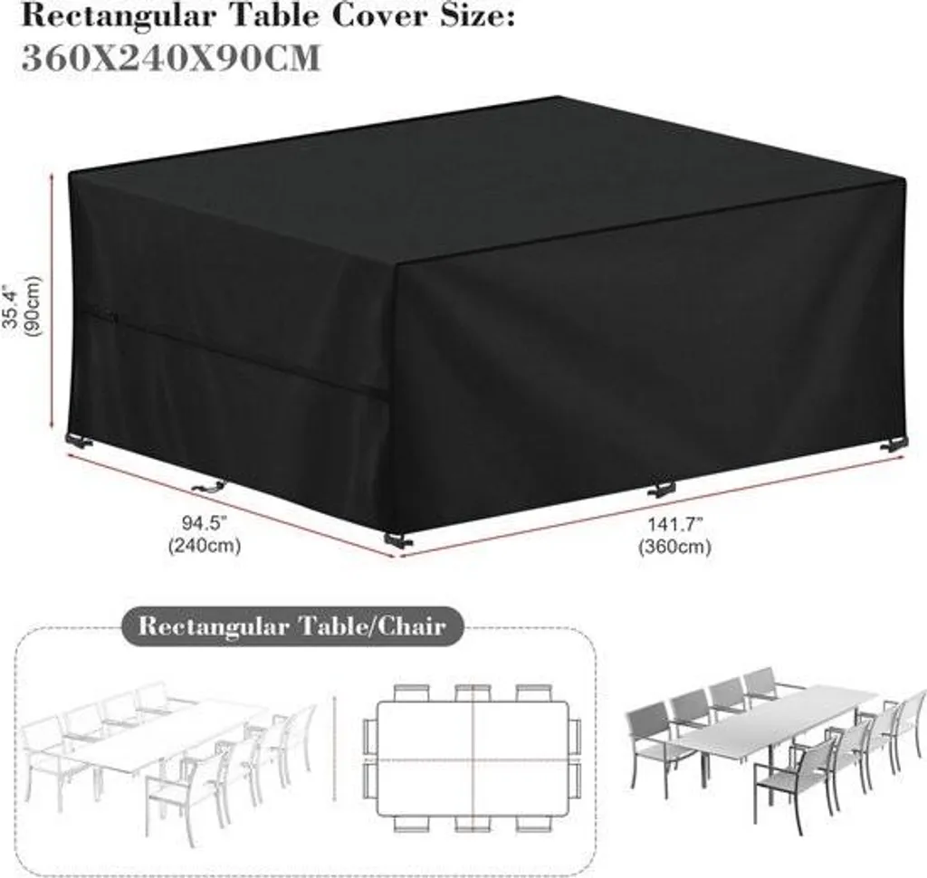 Bâche de protection pour salon de jardin imperméable et résistant