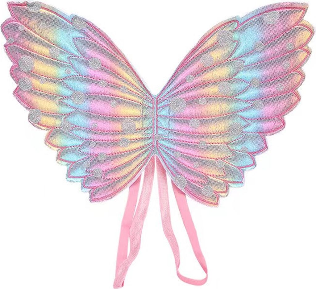 Bunte Engels-Schmetterlingsflügel, leicht zu tragen, mit Riemen, feine Verarbeitung, Rollenspiel-Schmetterlingsflügel für Kinder