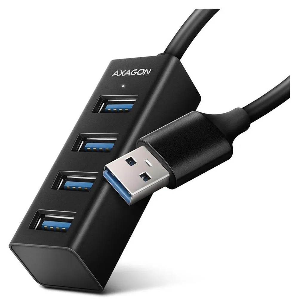 AXAGON HUE-M1A Hub USB 3.2 Gen 1 4 Porte in Alluminio 5Gbps