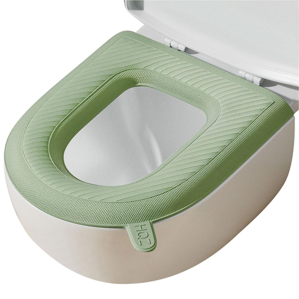 Universal Toilettenbezug mit Griff, Wasserdicht WC-Deckelbezug, EVA WC-Sitzbezug, Grün