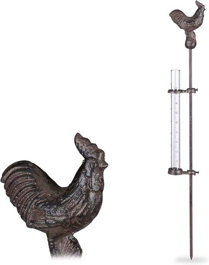 Bronzene Regenmessstation 17cm Metall dekorativ