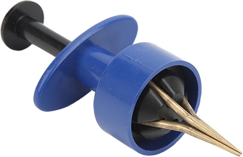 Angeln Köder Clip Portable 4 Klauen Blutwurm Regenwurm Clip mit Gummiband Angelgerät Zubehör blau