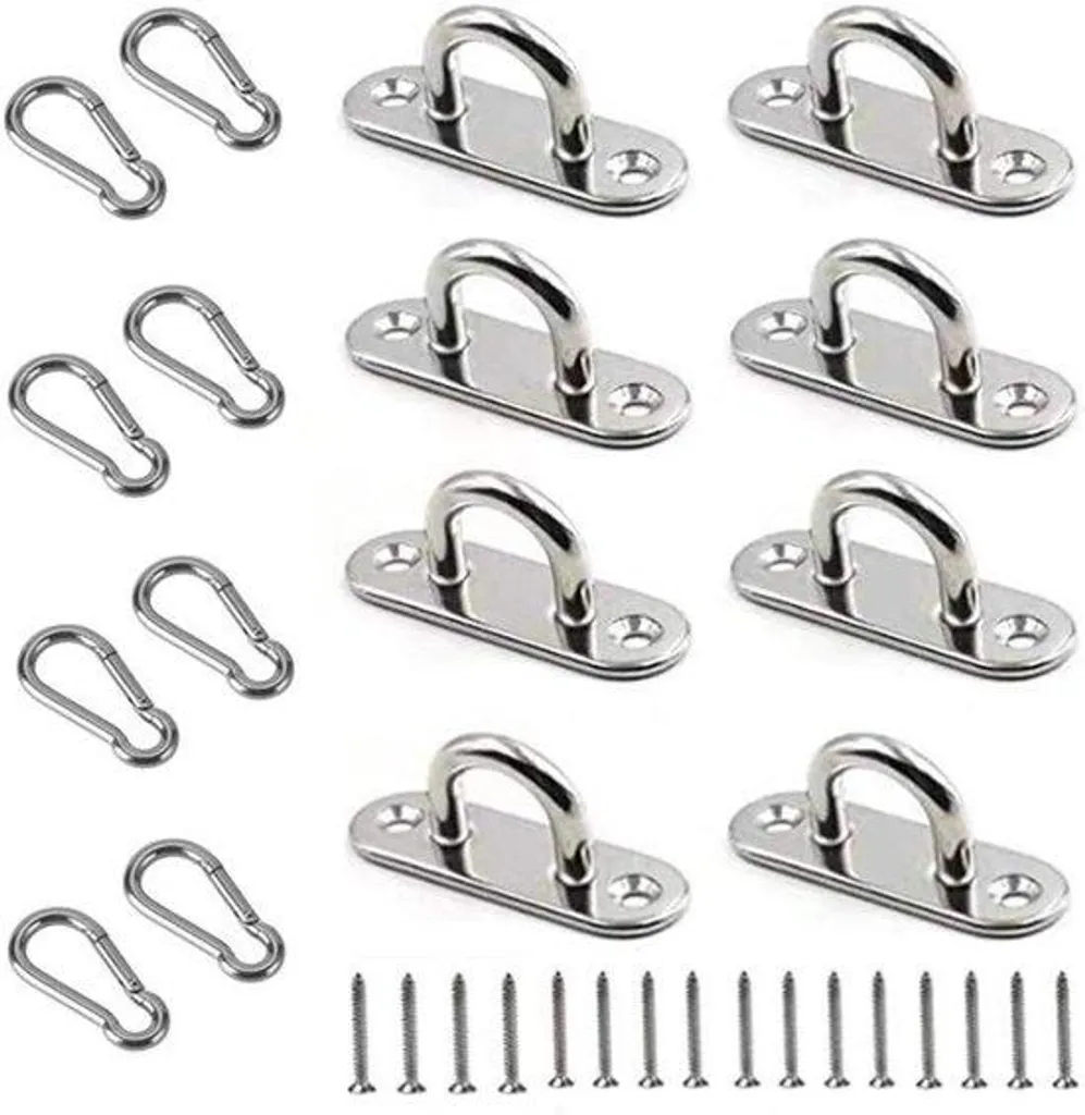 Kit de Suspension Plafond pour Voile d'Ombrage et Cordes de Levage 16P