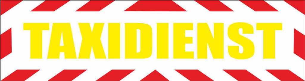 INDIGOS UG - Magnetschild "Taxidienst" mit Rahmen 30 x 8 cm - Magnetfolie für Auto / LKW / Truck / Baustelle / Firma