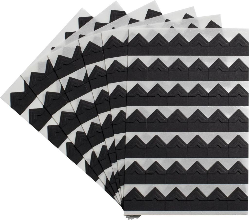 Exacompta 12x Packung mit 252 dekorativen Fotoecken - Schwarz 12992E