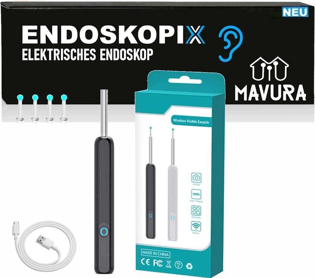 ENDOSKOPIX Elektrický čistič uší Fotoaparát na čistenie uší Obrázok produktu 