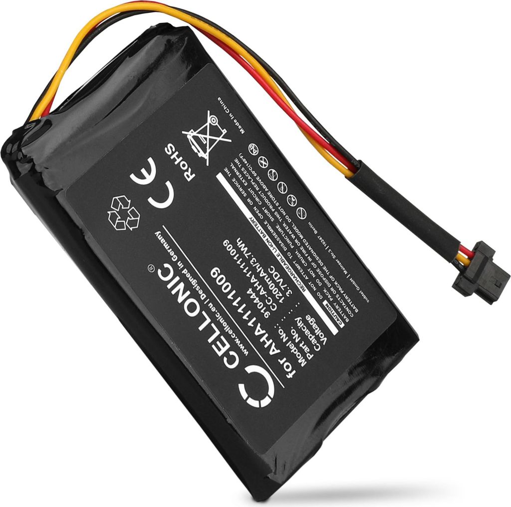 CELLONIC 1x Akku für Navigation Kompatibel mit TomTom Go 600, Go 60, Start 62, VFAS - (1200mAh, 3.7V)