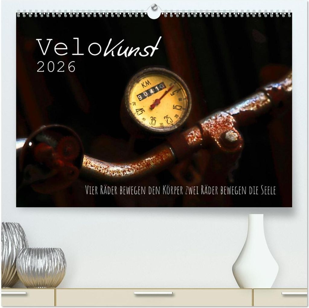 Velo Kunst (hochwertiger Premium Wandkalender 2026 DIN A2 quer), Kunstdruck in Hochglanz