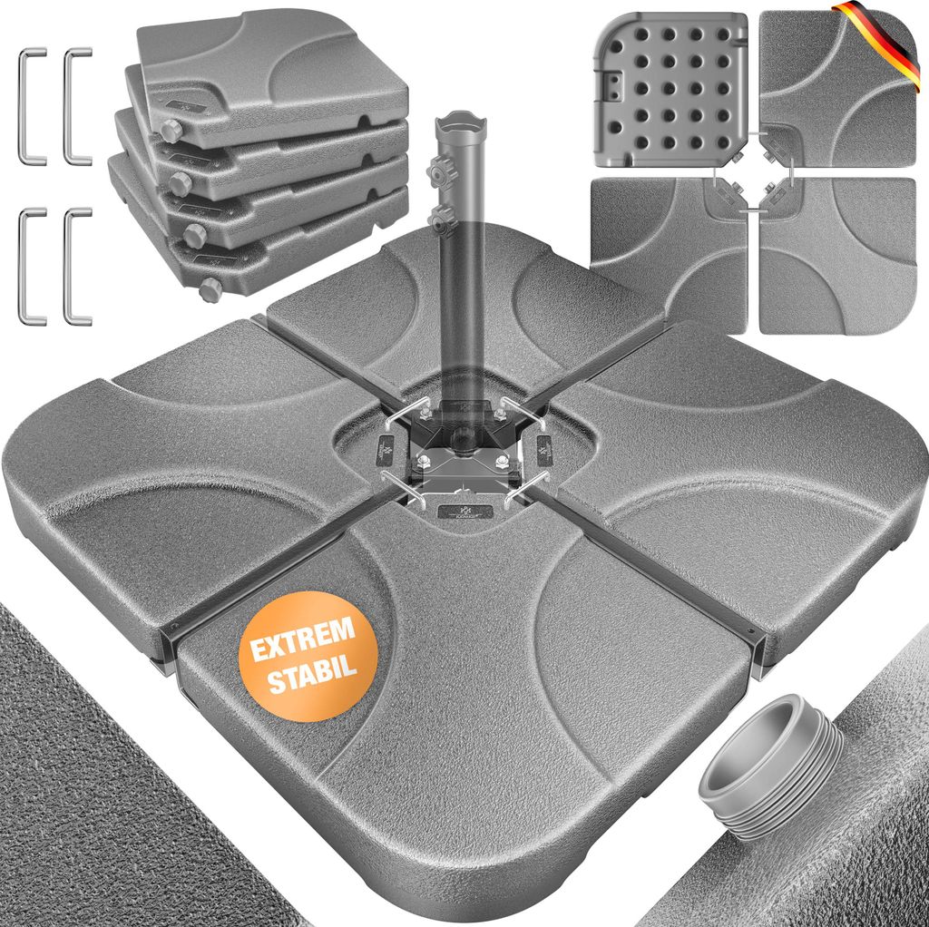 KESSER® Sonnenschirmständer 4-teilig Schirmgewicht Produktbild 