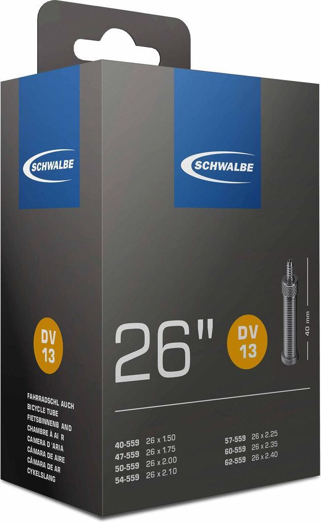 Schwalbe 10425311, Dunlop-Ventil, 26", 40 - 62 mm, 4 cm, Produktbild 