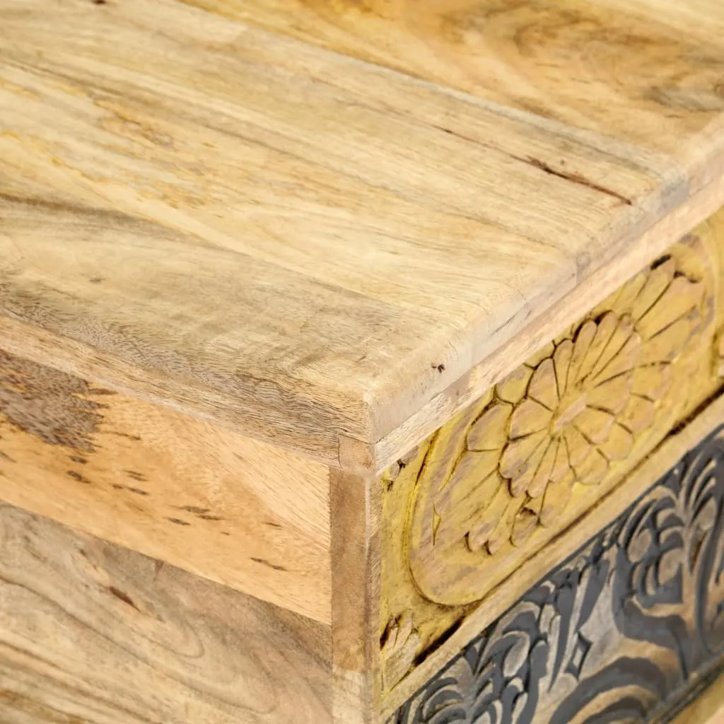 Table basse bois massif durable 100x50 cm pour salon robuste et stable