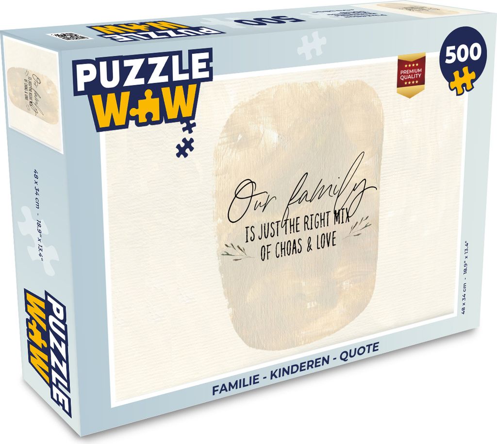 MuchoWow Puzzle 500 Teile Familie - Kinder - Zitat - 500 Teile - Kinder - Selberbauen - Puzzlespiele