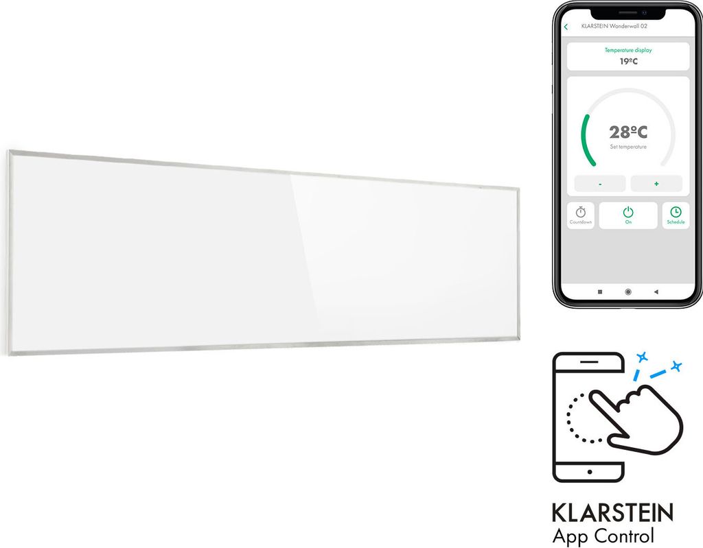 Klarstein Infrarotheizung mit Thermostat, 300W Produktbild 