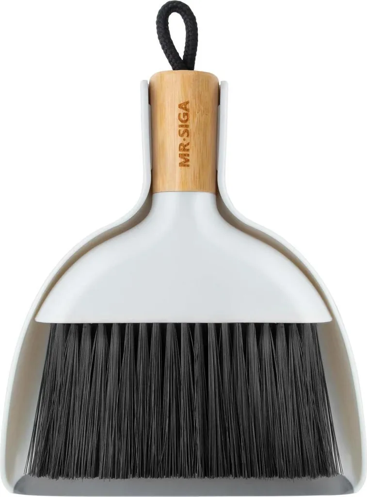 Set mini pelle et brosse avec manche en bambou résistant 18cm x 15,7cm