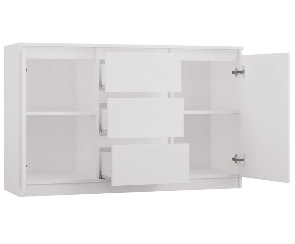Rangement gain de place TOOMAS - Lot de 2 commodes blanches pour studio - 2