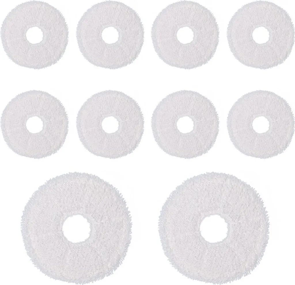 Kit 10 Moci Ricambio Microfibra per Robot Lavapavimenti Bianco INF
