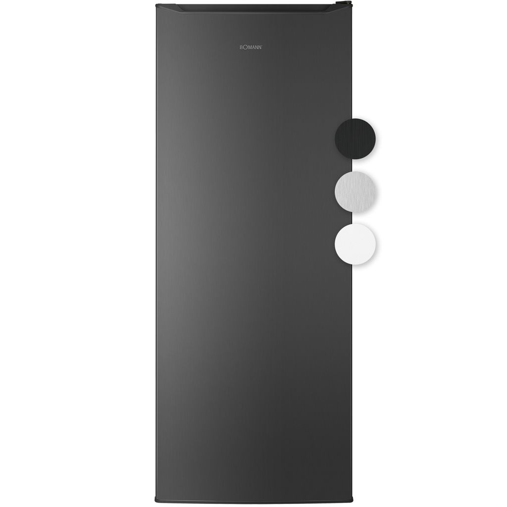 Bomann Kühlschrank ohne Gefrierfach 242L | 0°C +8°C | 5 Ablagen | leiser Getränkekühlschrank | Flaschenkühlschrank | VS 7363 schwarz-inox