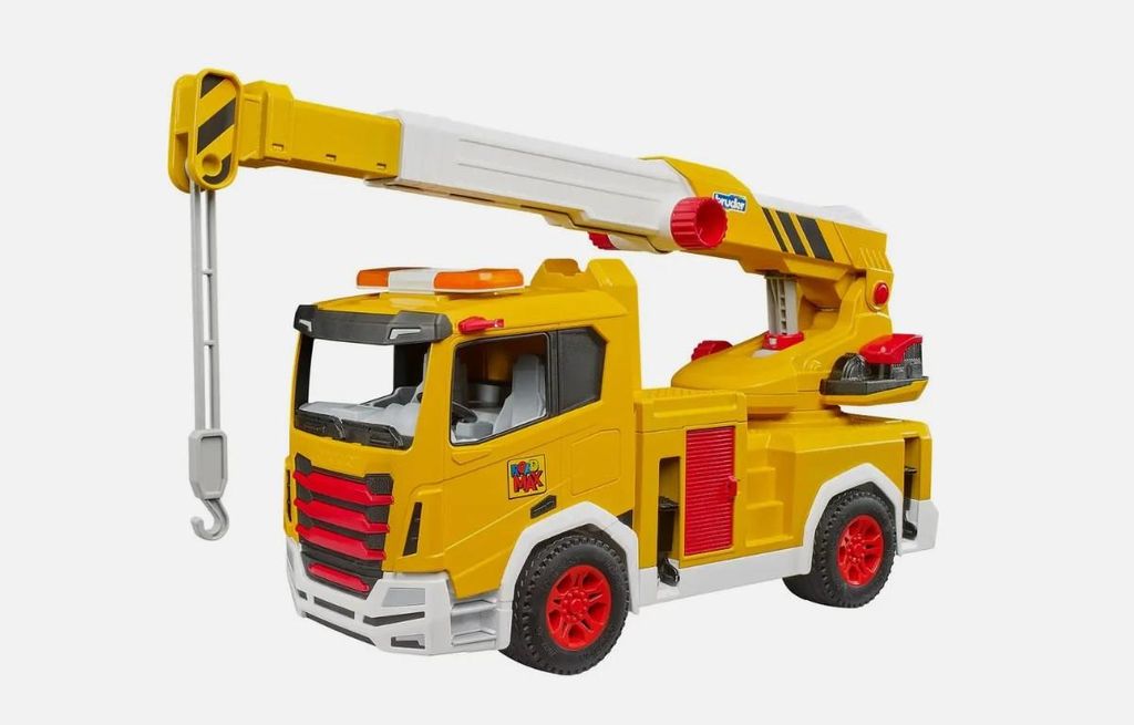 Bruder Spielzeug Kranwagen Roadmax - robuster Bau-LKW für Produktbild 