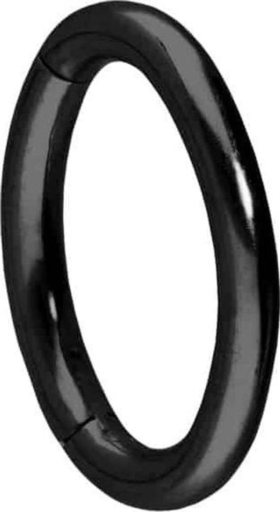 Ohrpiercing, Nasenpiercing, Septum Piercing Titan Bauchnabelclicker OVAL Schwarz Innendurchmesser: 11 mm