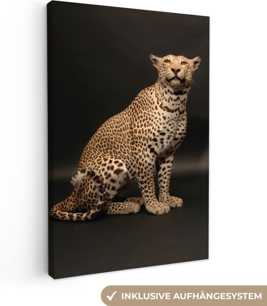 OneMillionCanvasses - Leinwandbilder - 90x140 cm, Leopard - Tiere - Fleck, Wandbilder Kunstdruck Wanddekoration - Wandschmucke - Schlafzimmer