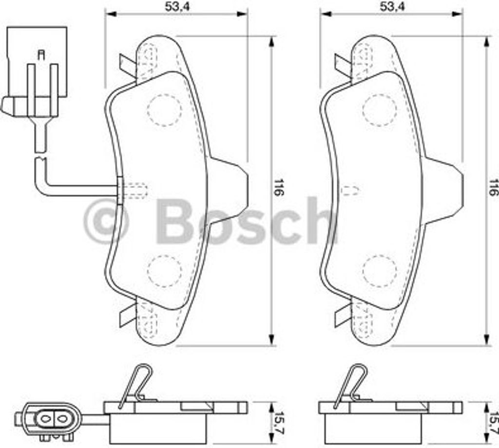 Bosch Bremsbelagsatz, Scheibenbremse 0 986 424 745