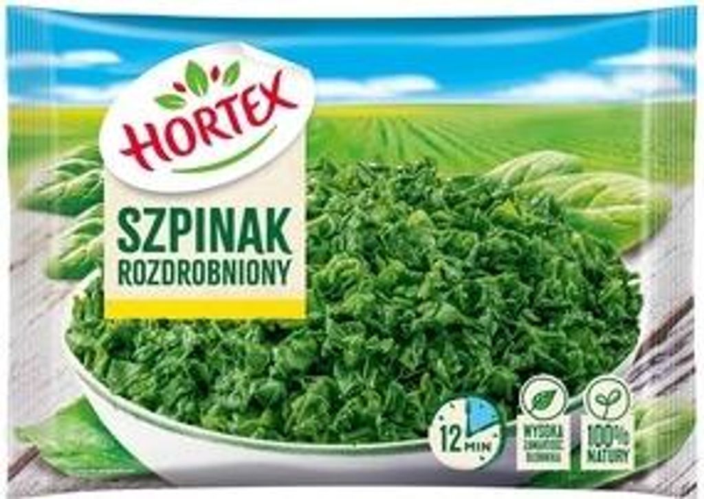 Hortex Szpinak Rozdrobniony 450G - Mrożony, Na Zupy I Zdjęcie produktu 