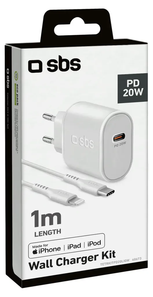 Chargeur Rapide USB-C 20W et Câble Lightning pour Smartphone - Pack Blanc - 4