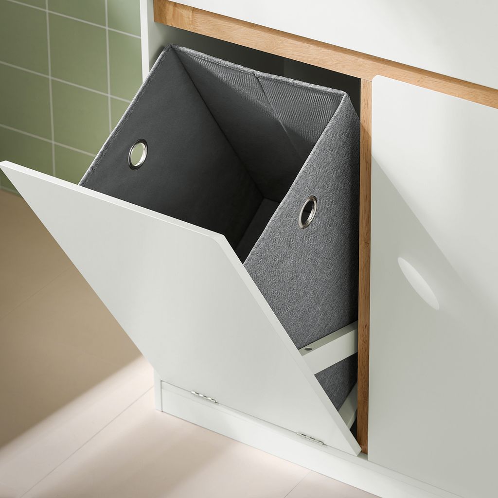 SoBuy Badezimmerschrank Wäscheschrank mit Wäschesäcken Produktbild 8