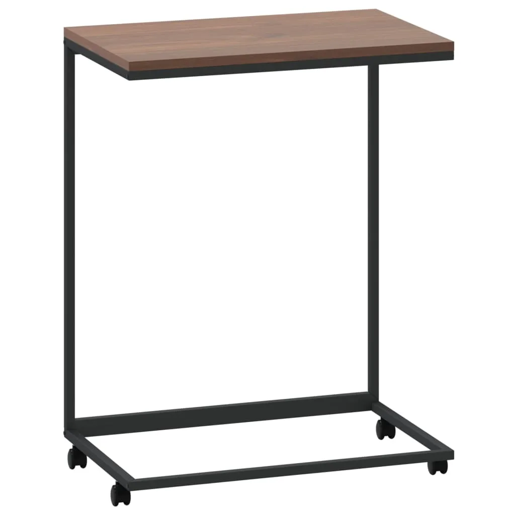 Table d'appoint mobile noire pour optimiser les petits espaces 55x35x70 cm