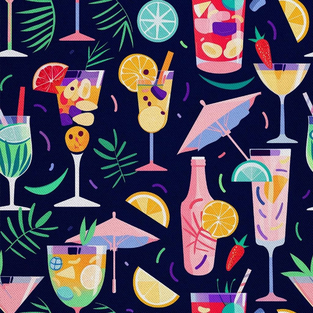 OUTDOOR DEKOSTOFFE OXFORD - Motiv Cocktail | DX8621