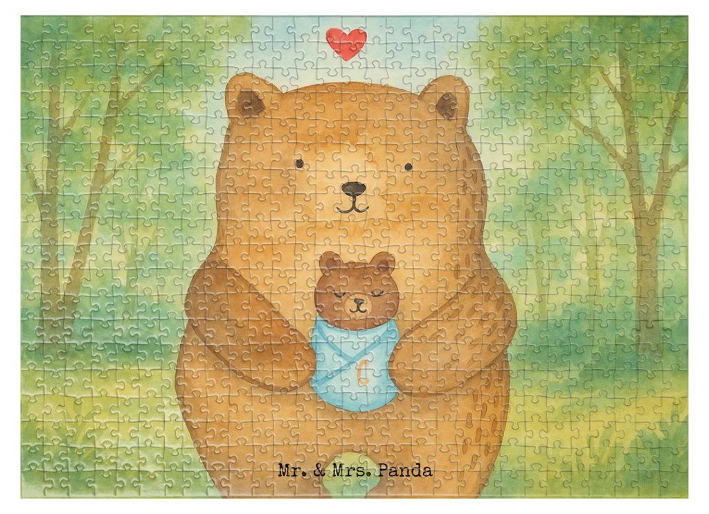 Mr. & Mrs. Panda Puzzle Bär Baby Design 551 Teile - Weiß - Geschenk, Geduldspiel, Geburtstag, Mutter, Teddy, Neffe, Puzzlespiel, 1500, 1000, 2000...