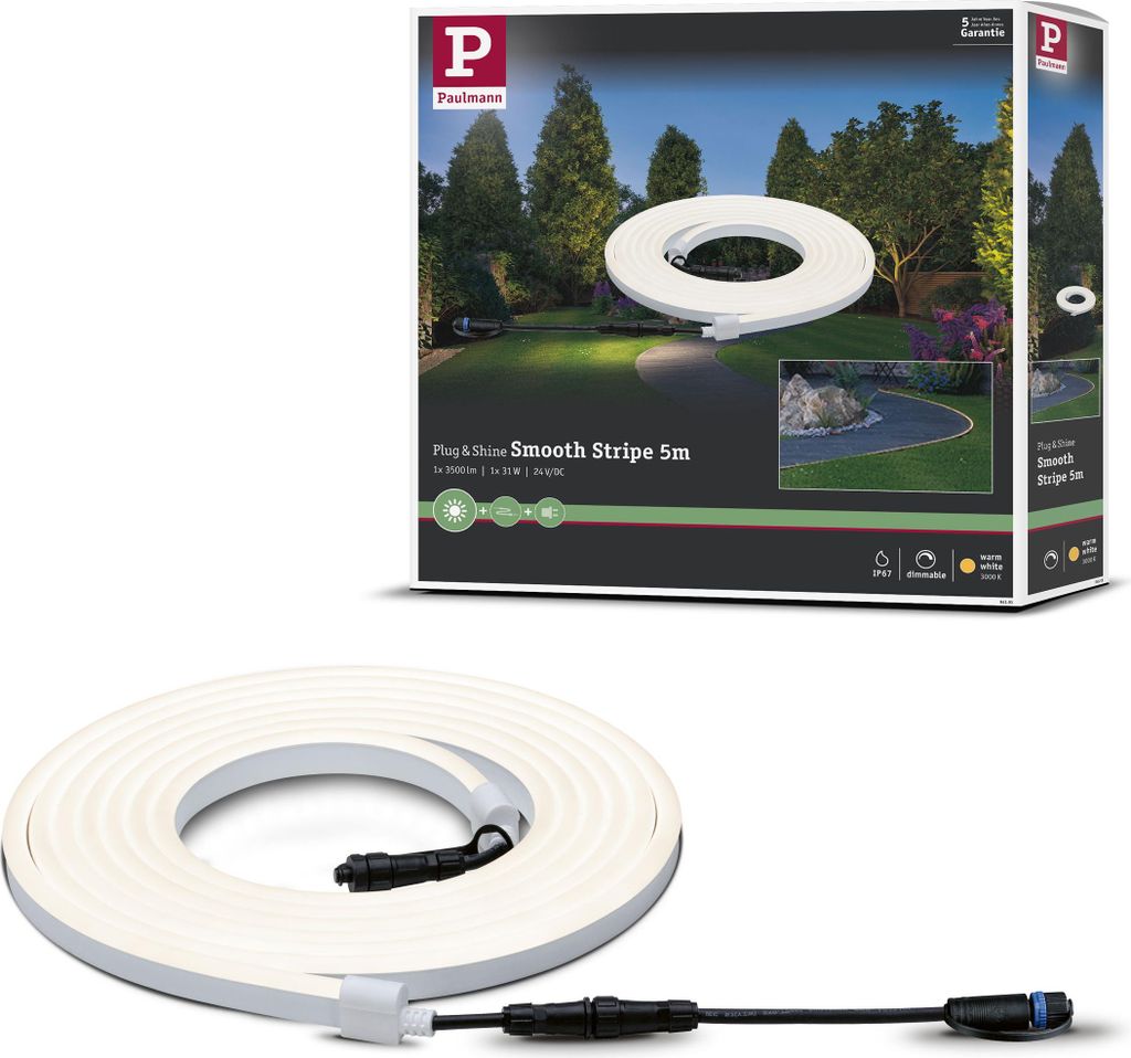 Paulmann Plug & Shine LED Strip Warmweiß Einzelstrip