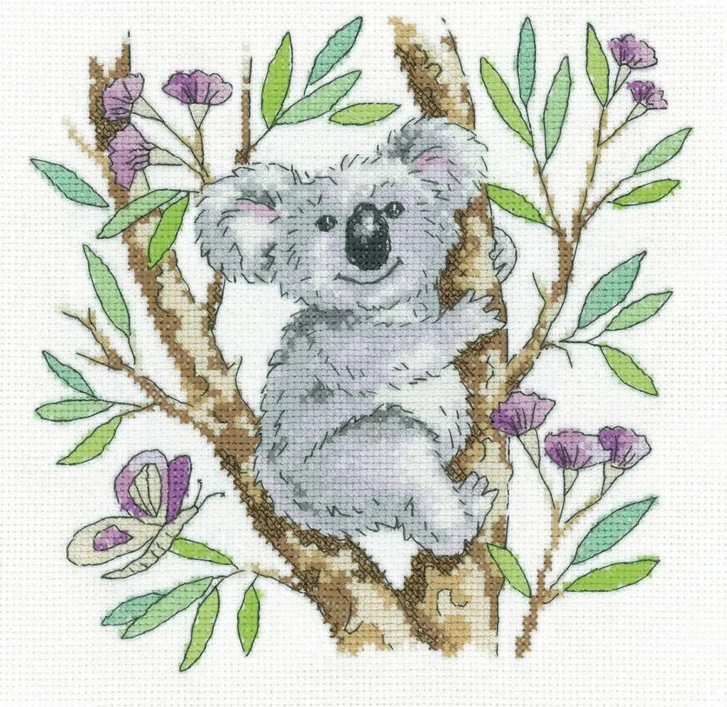 Point de Croix Heritage Koala KCKO1577-A Grille Facile Toile Aida 18cm