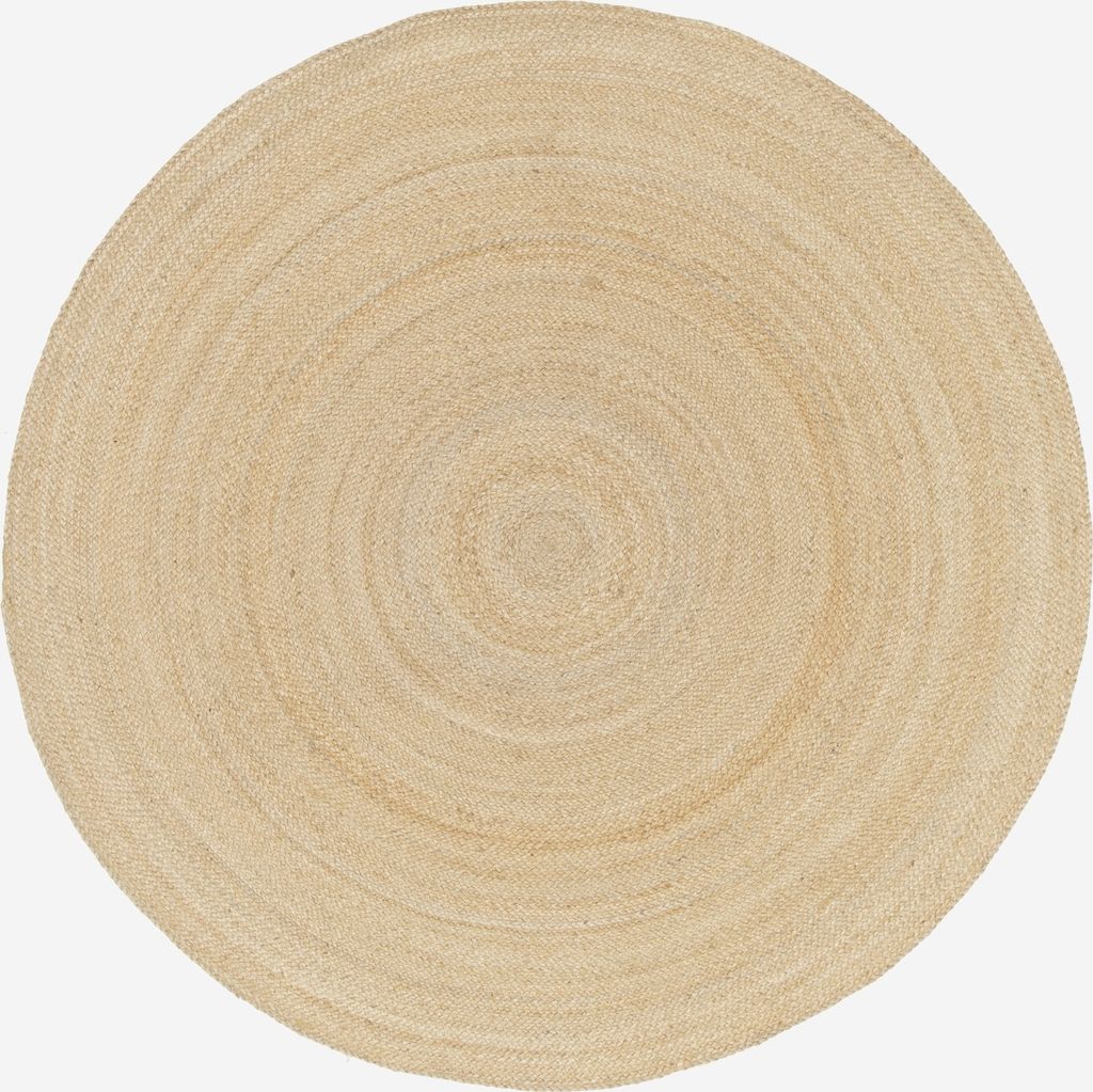 sweeek - Indoor Teppich rund aus Jute, naturfarben Produktbild 