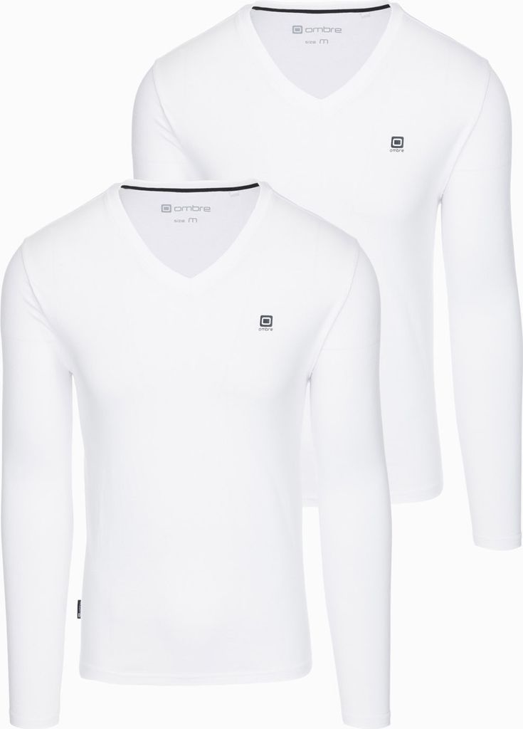 Ombre Clothing Herren-T-Shirt-Set Thoaddeus weiß XXL